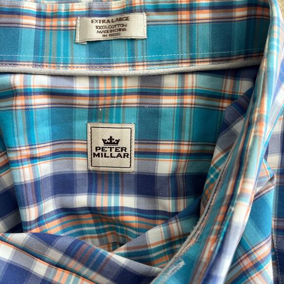 Peter Miller Men's 100% Cotton Plaid Button Down Shirt - Size XL - Picture 4 of 6